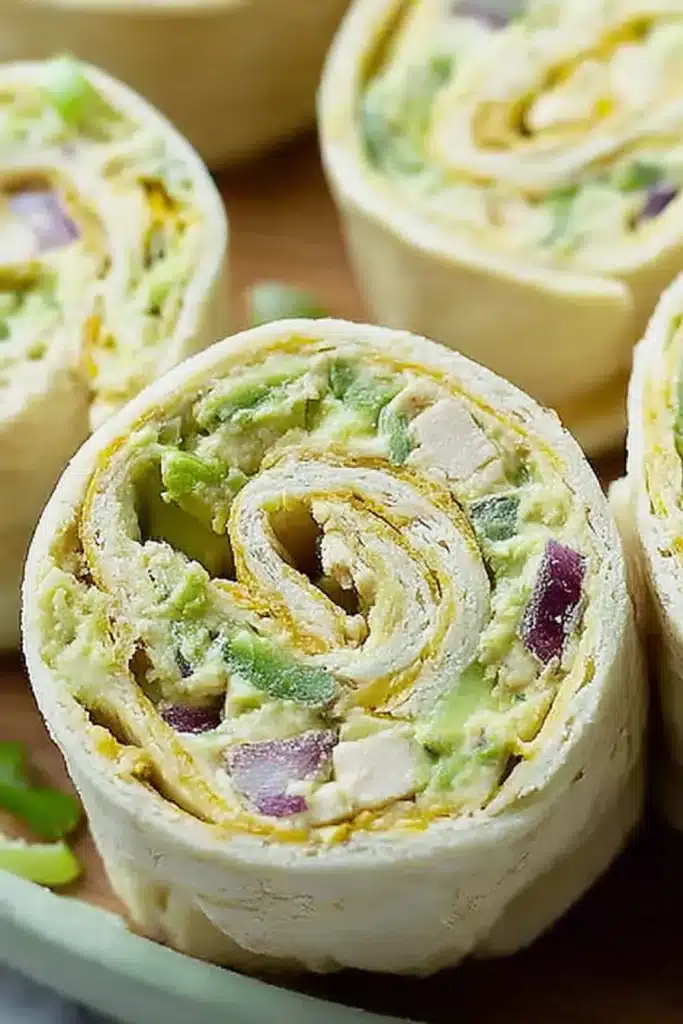 Chicken Avocado Salad Roll Ups Pinwheels
