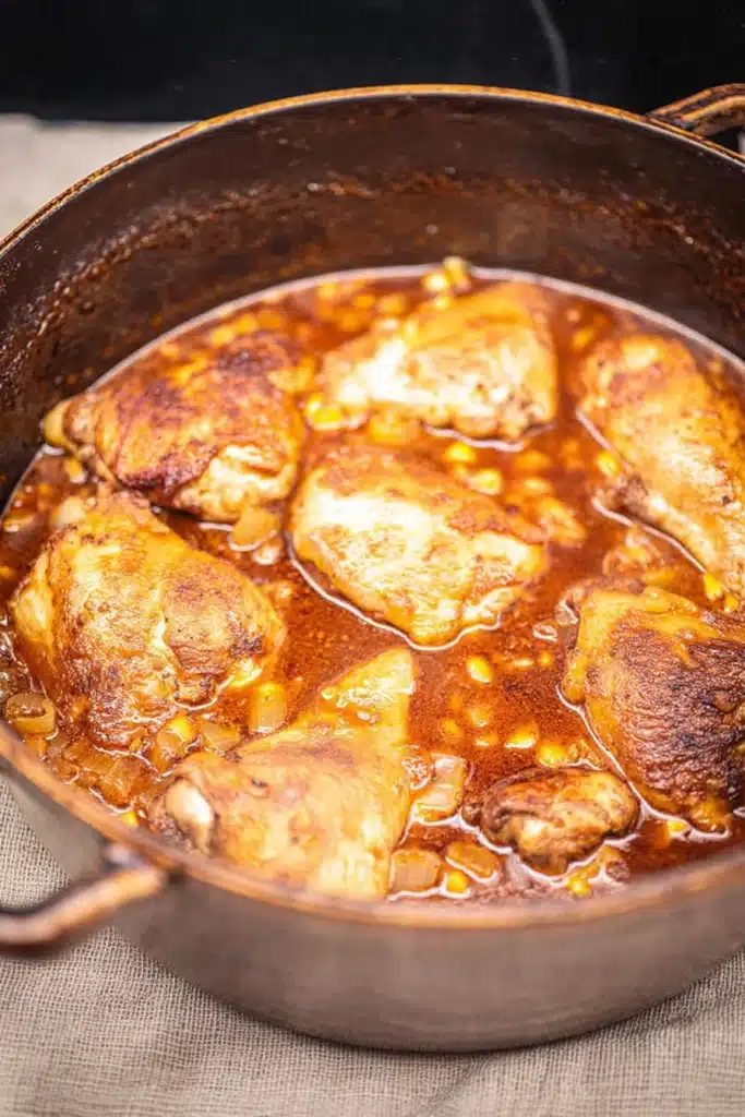 Chicken Paprikash Recipe: Creamy, Cozy, and Easy Dinner 4 Chicken Paprikash simmering in rich paprika sauce with tender chicken