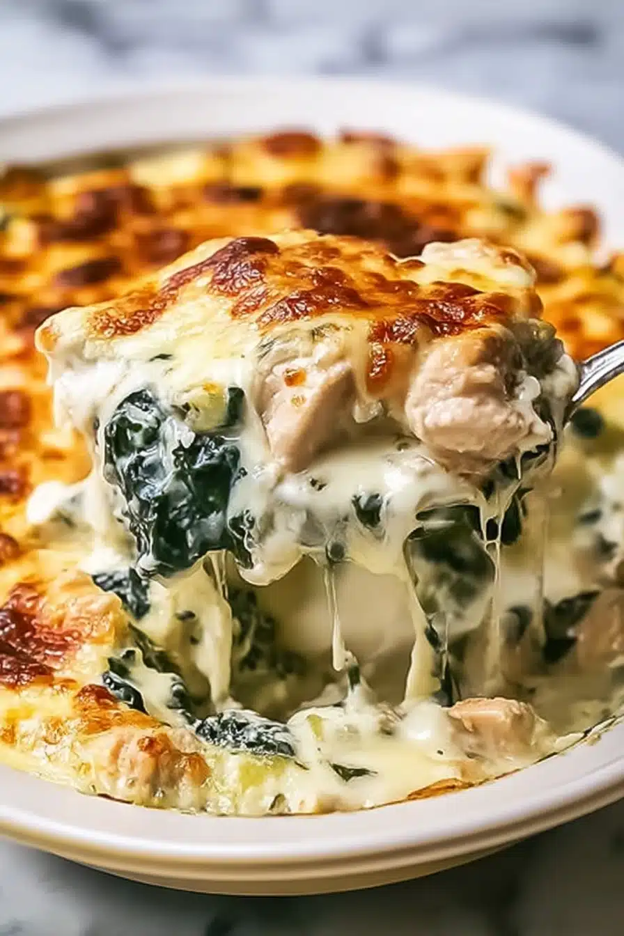 Chicken and Spinach Casserole Easy Creamy Dinner Recipe