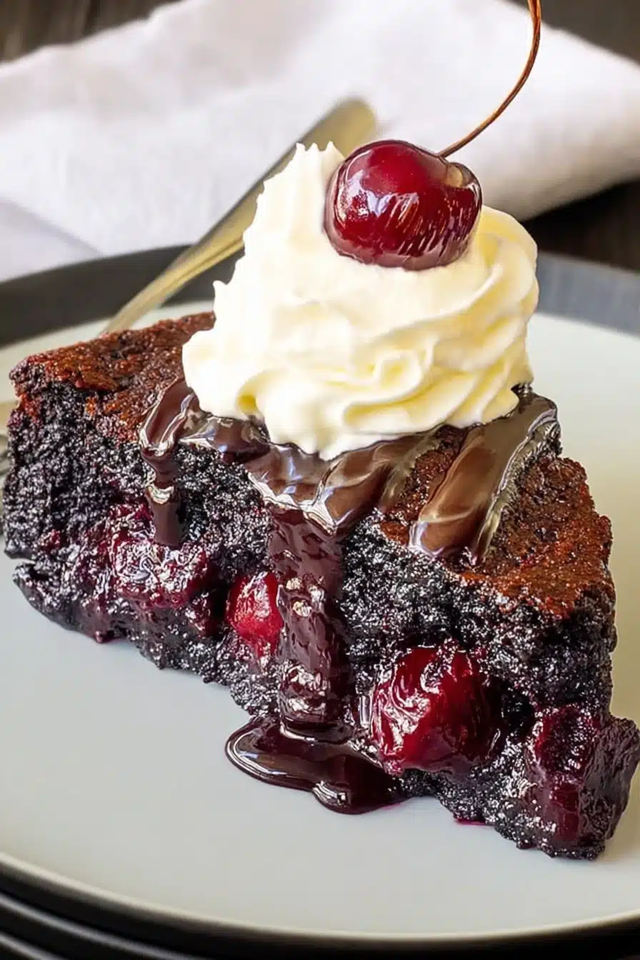 Chocolate Cherry Upside Down Cake