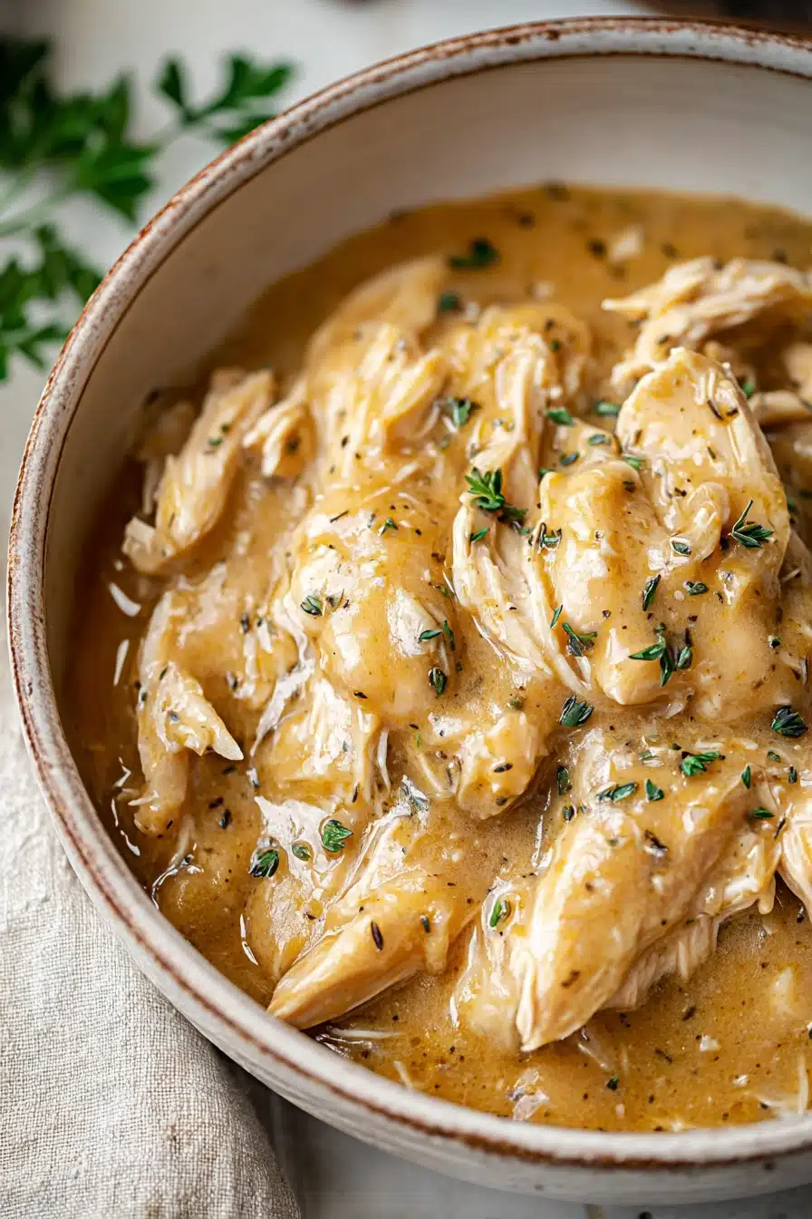 Crockpot Chicken and Gravy Easy Comfort Meal Recipe