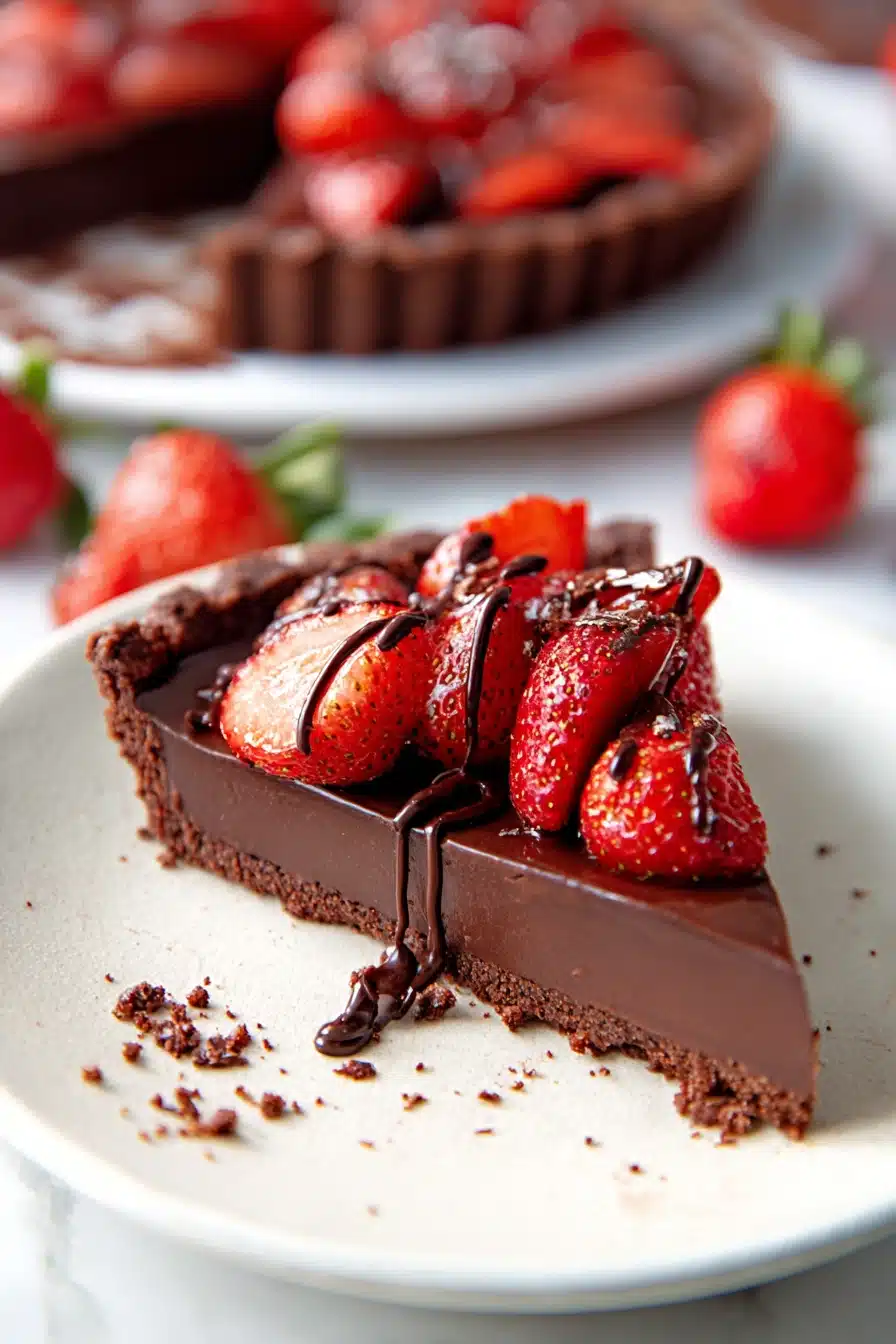 Dark Chocolate Strawberry Tart