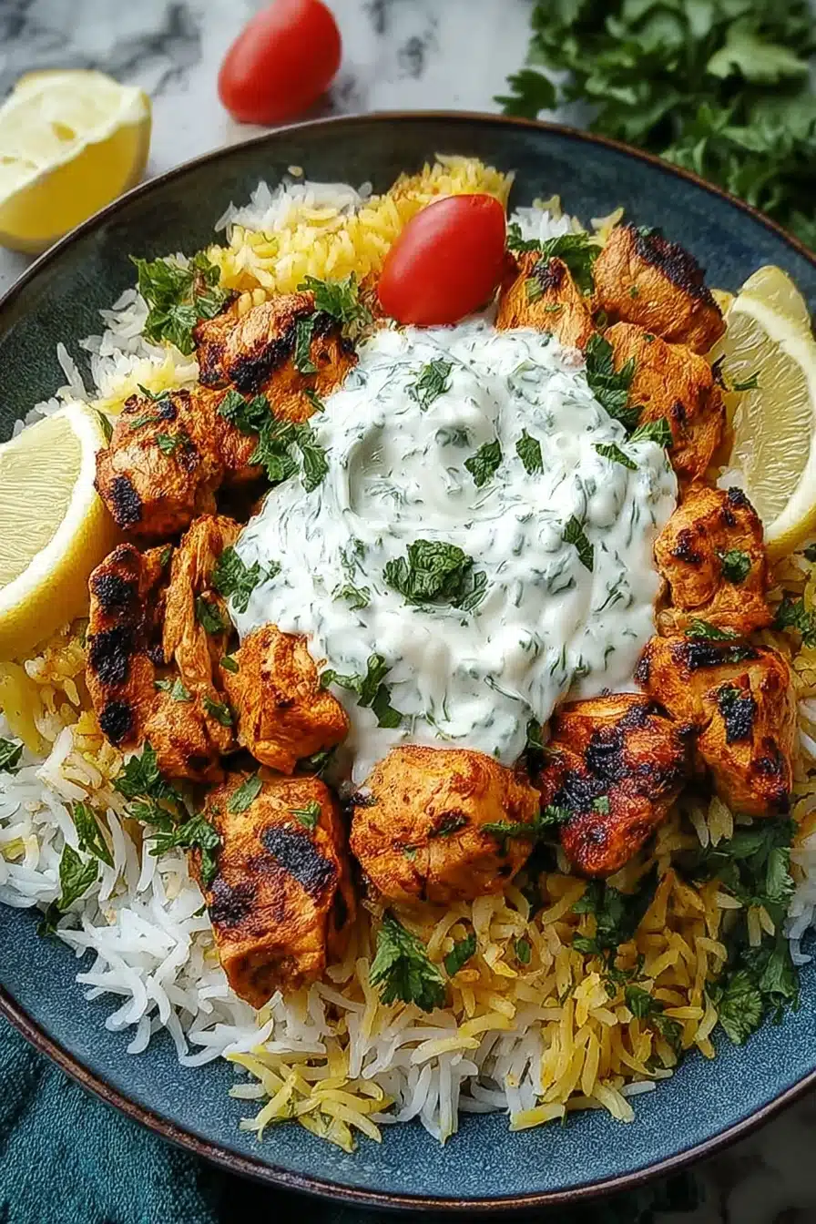 Dump And Bake Chicken Tzatziki Rice