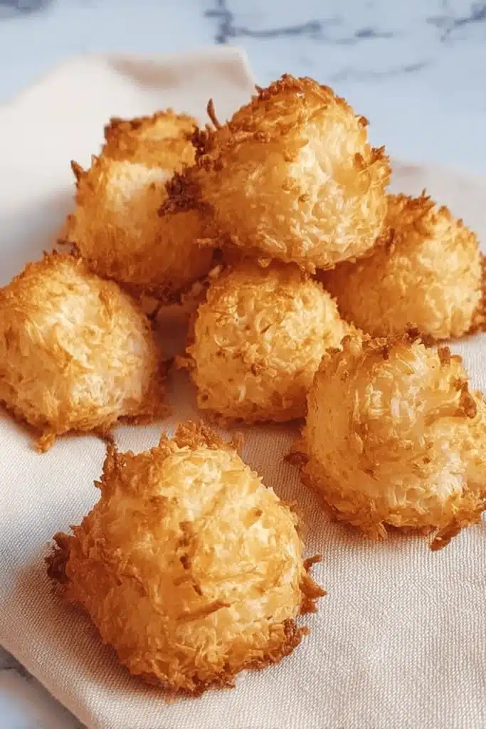 Keto Coconut Macaroons crispy golden low carb cookies