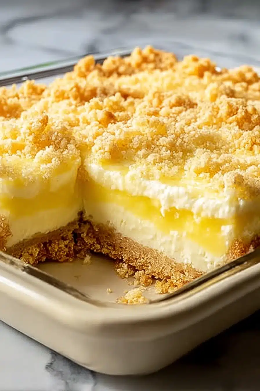 Lemon Cream Cheese Dump Cake