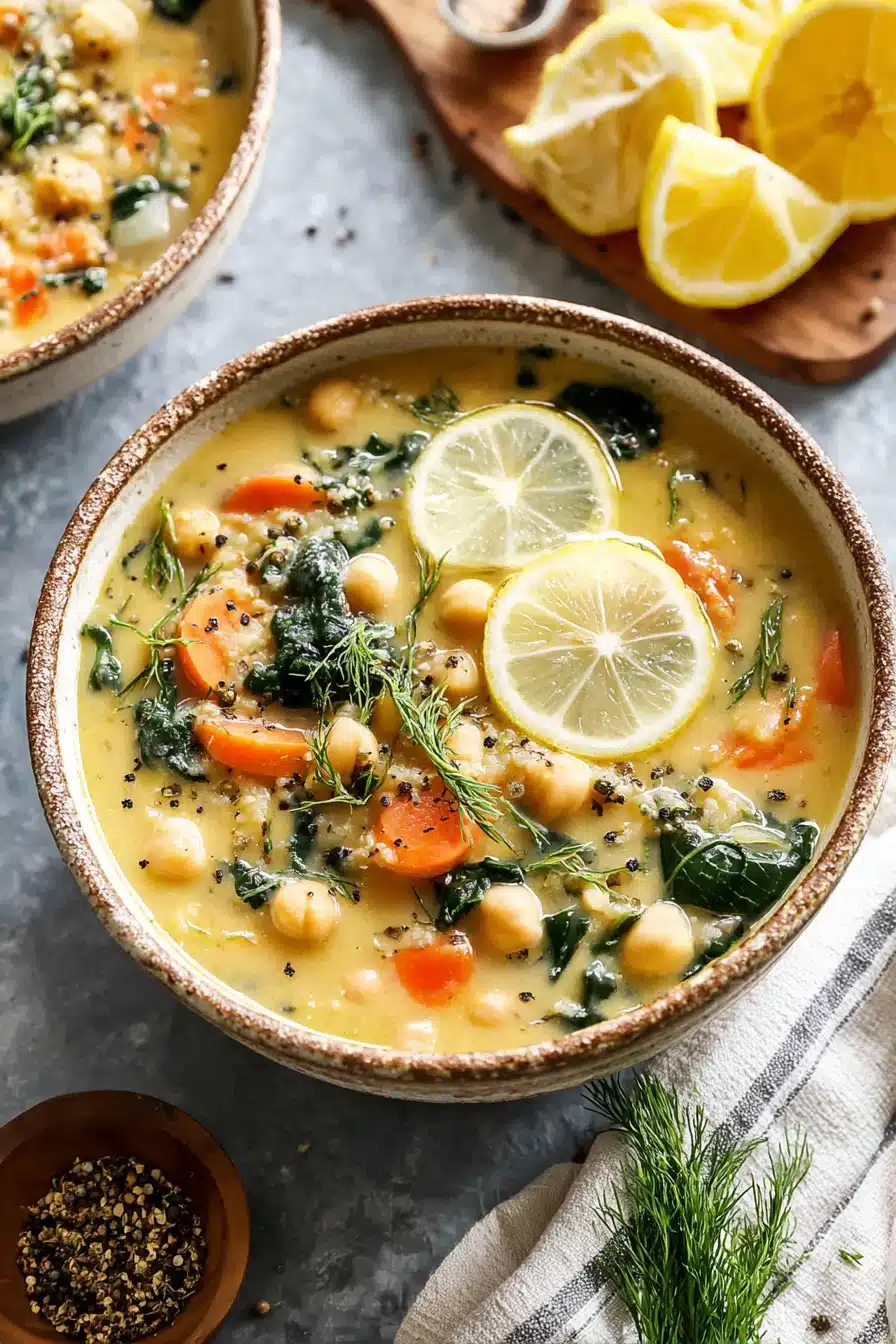 Lemony Greek Chickpea Soup Recipe That’s Bright and Comforting