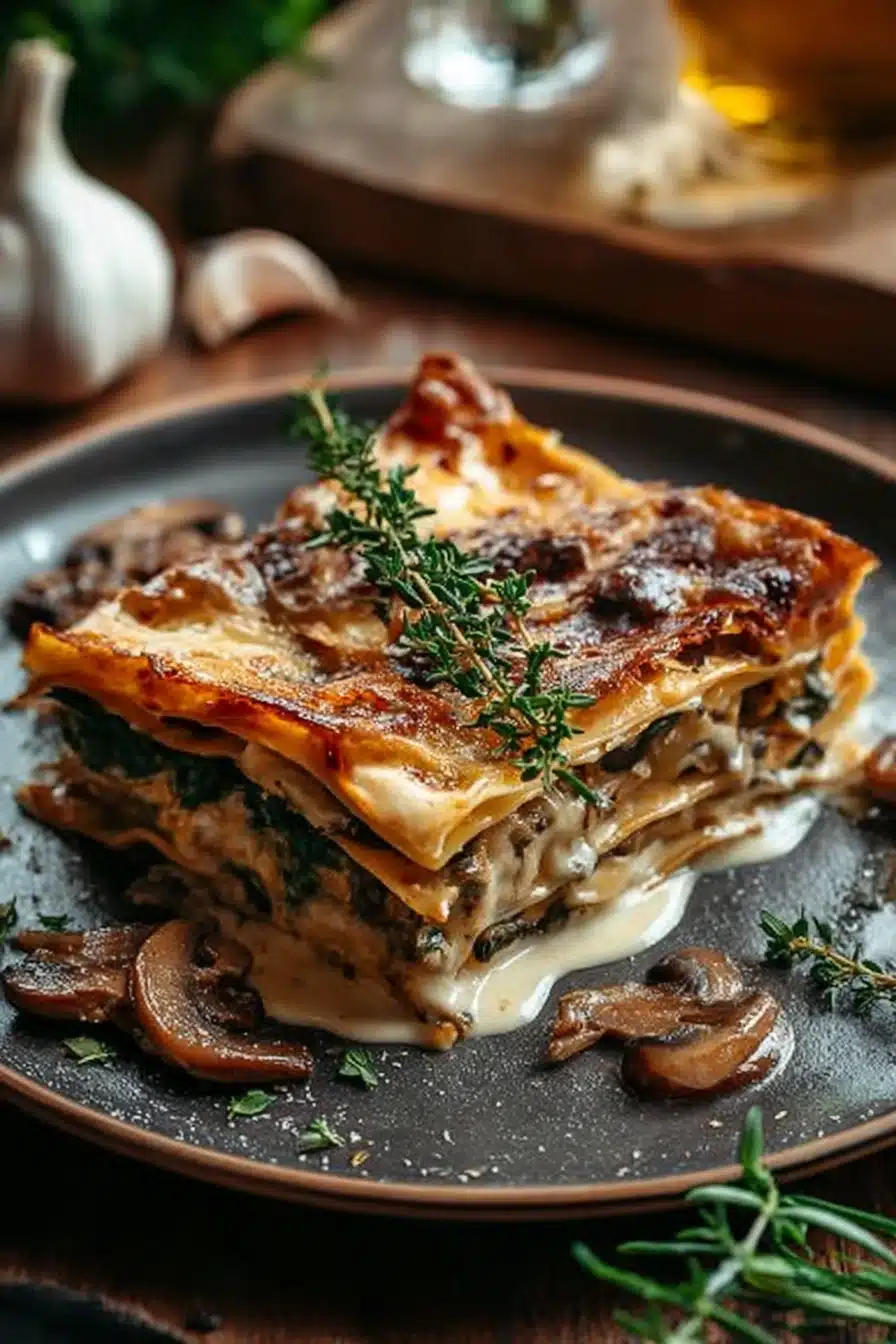 Mushroom And Spinach Lasagna
