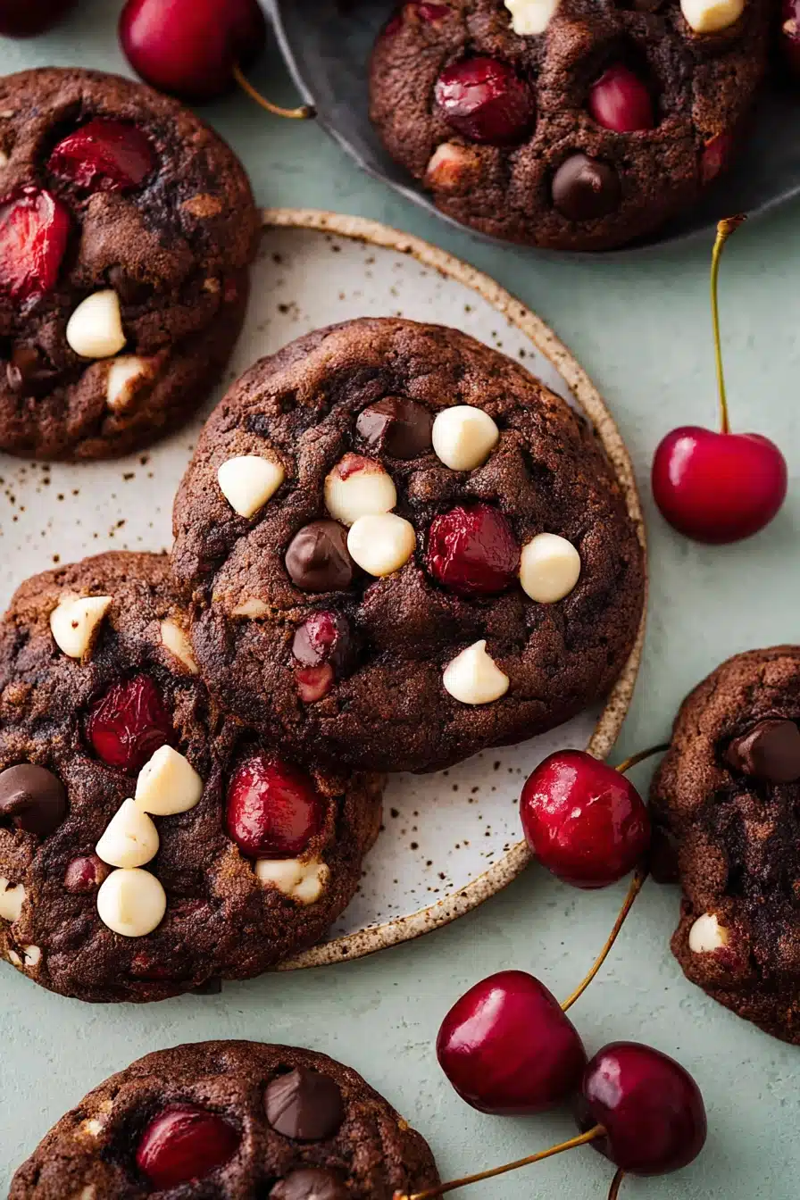 Black Forest Cookies Recipe with Rich Chocolate and Cherries