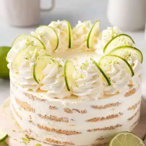 Carlota de Limón – Easy No-Bake Cinco de Mayo Dessert 4 Carlota de Limón lime icebox cake with whipped cream and fresh lime slices