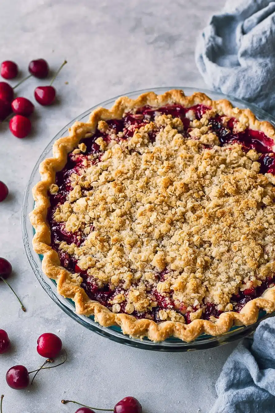 Cherry Crumble Pie
