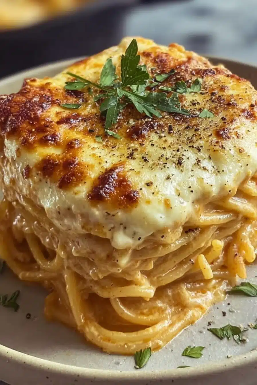 Cream Cheese Spaghetti Casserole