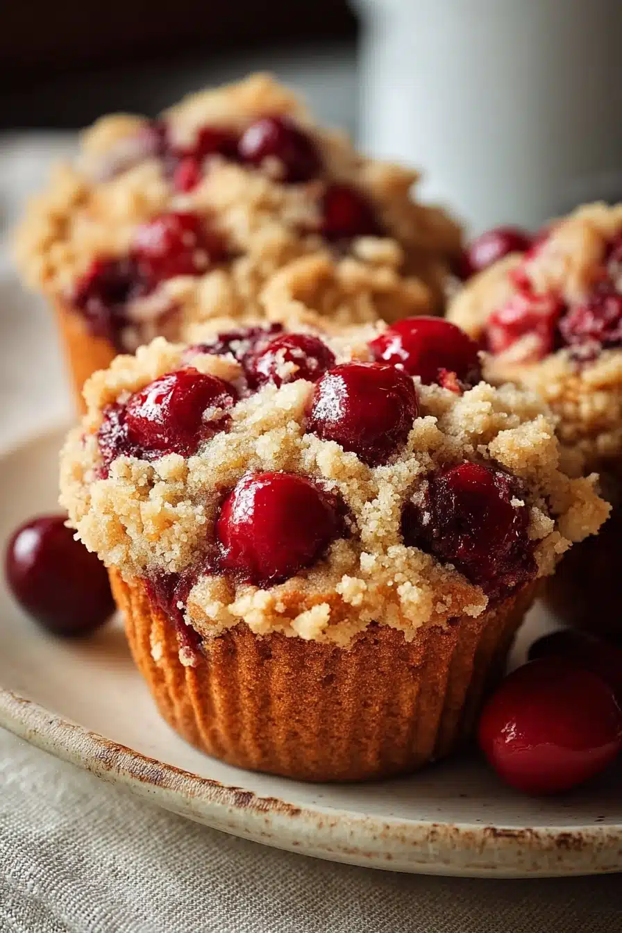 Easy Cherry Cobbler Muffins