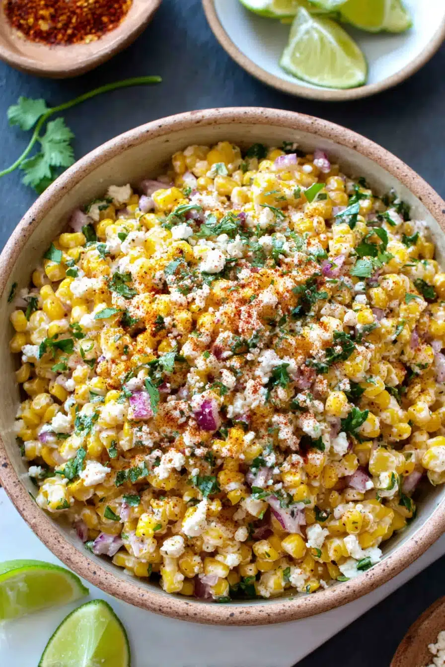 Elote Corn Salad Recipe for a Creamy and Flavorful Side