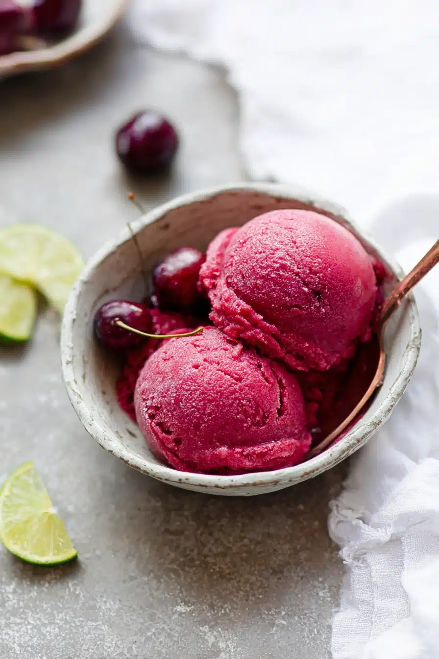 Fresh Cherry Sorbet