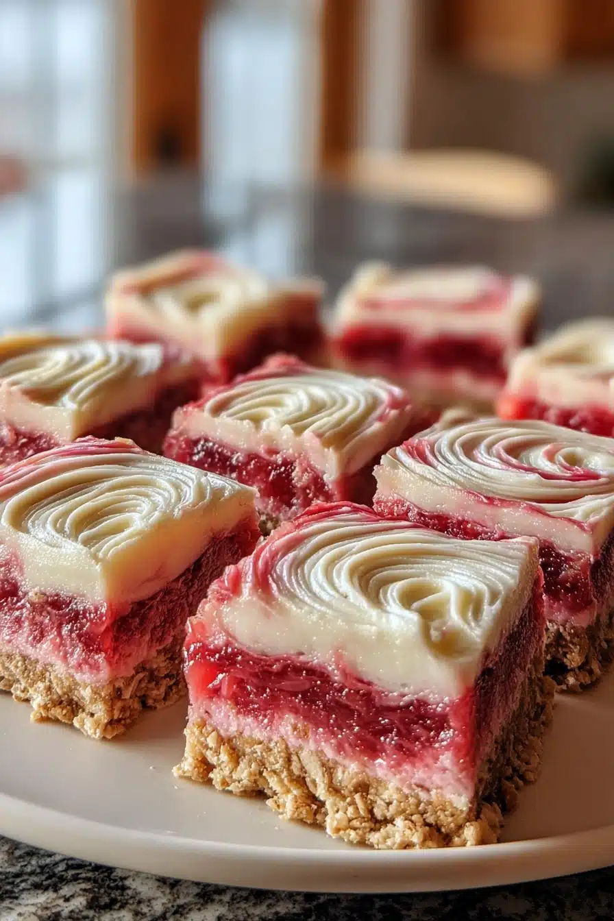 Rhubarb Bars with Cream Cheese