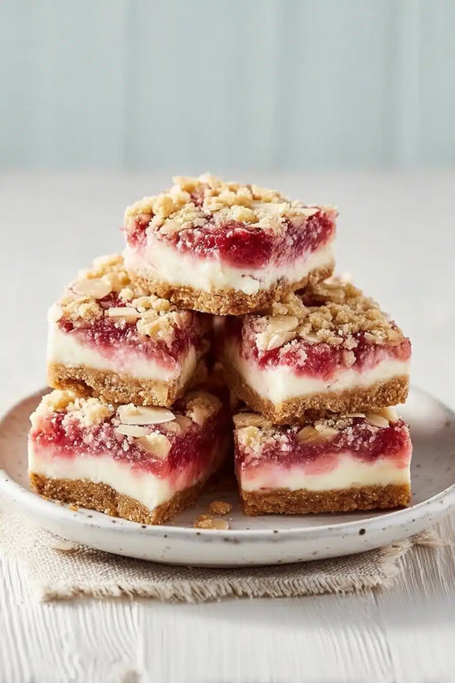 Rhubarb Cheesecake Squares