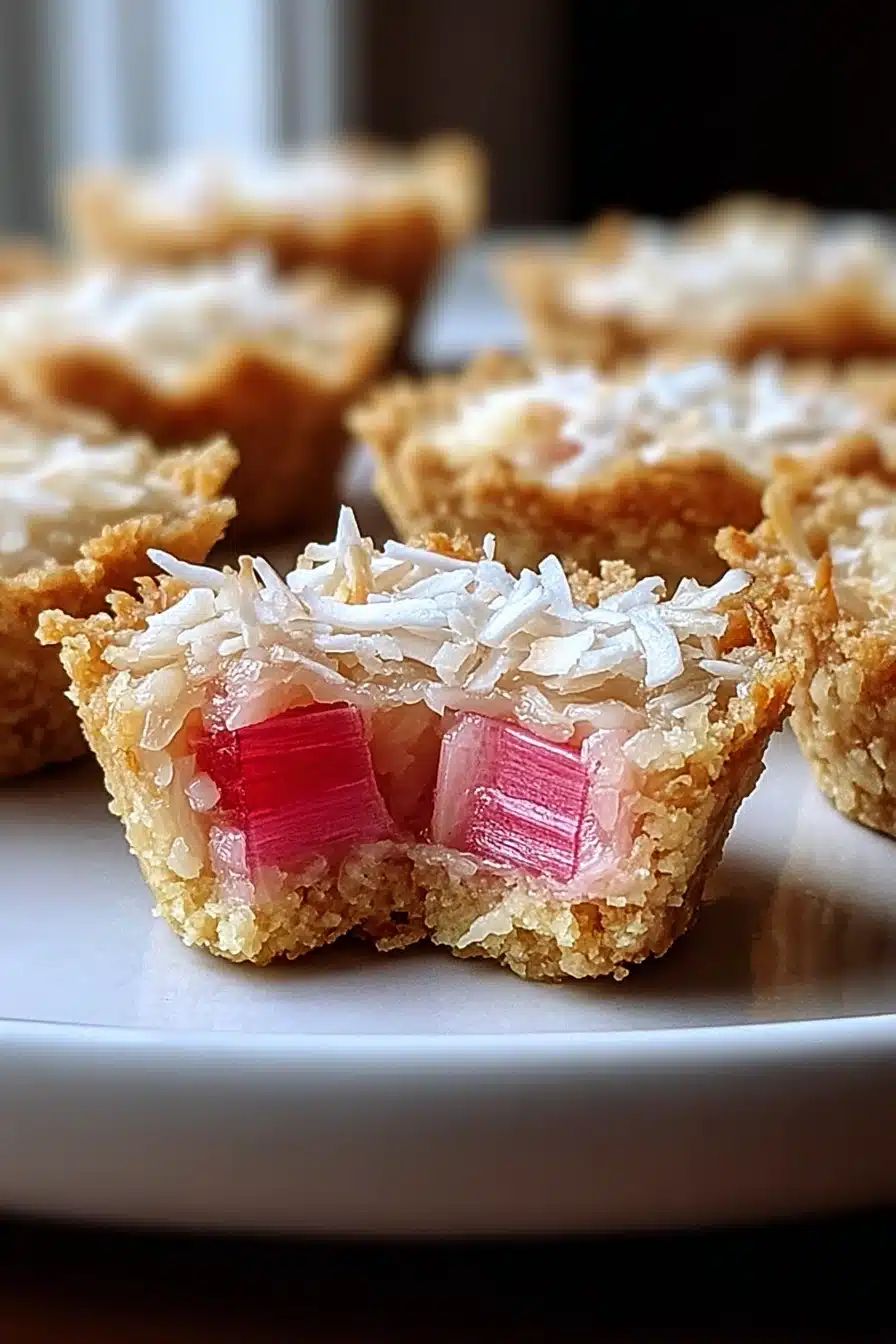 Rhubarb Coconut Macaroon Tarts