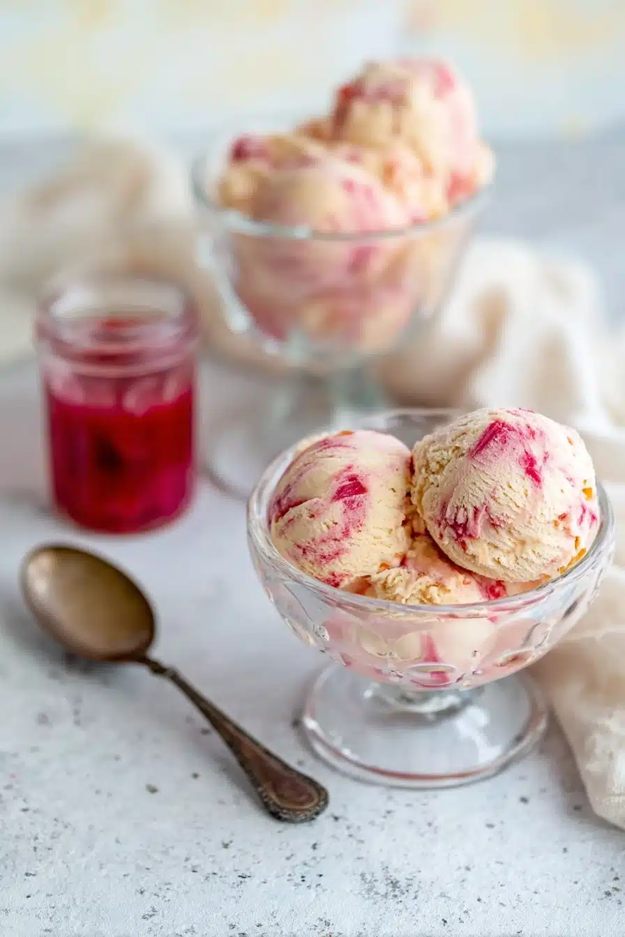 Rhubarb Ice Cream: A Creamy, Tangy Homemade Treat