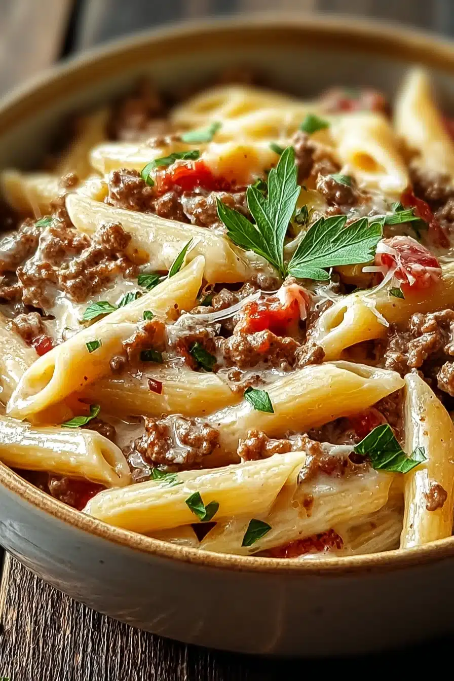 Rotel Pasta with Ground Beef