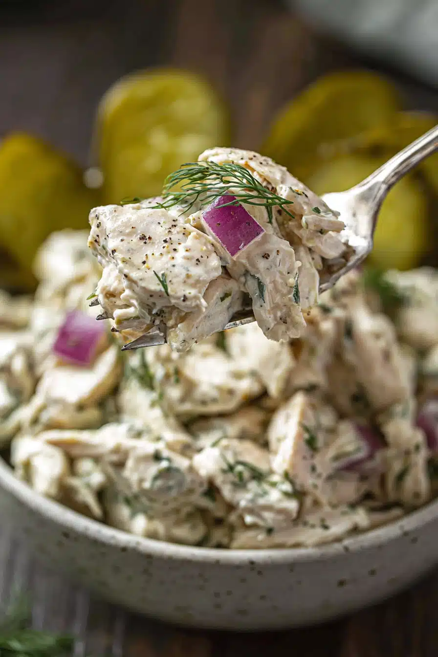 Savory Dill Pickle Chicken Salad