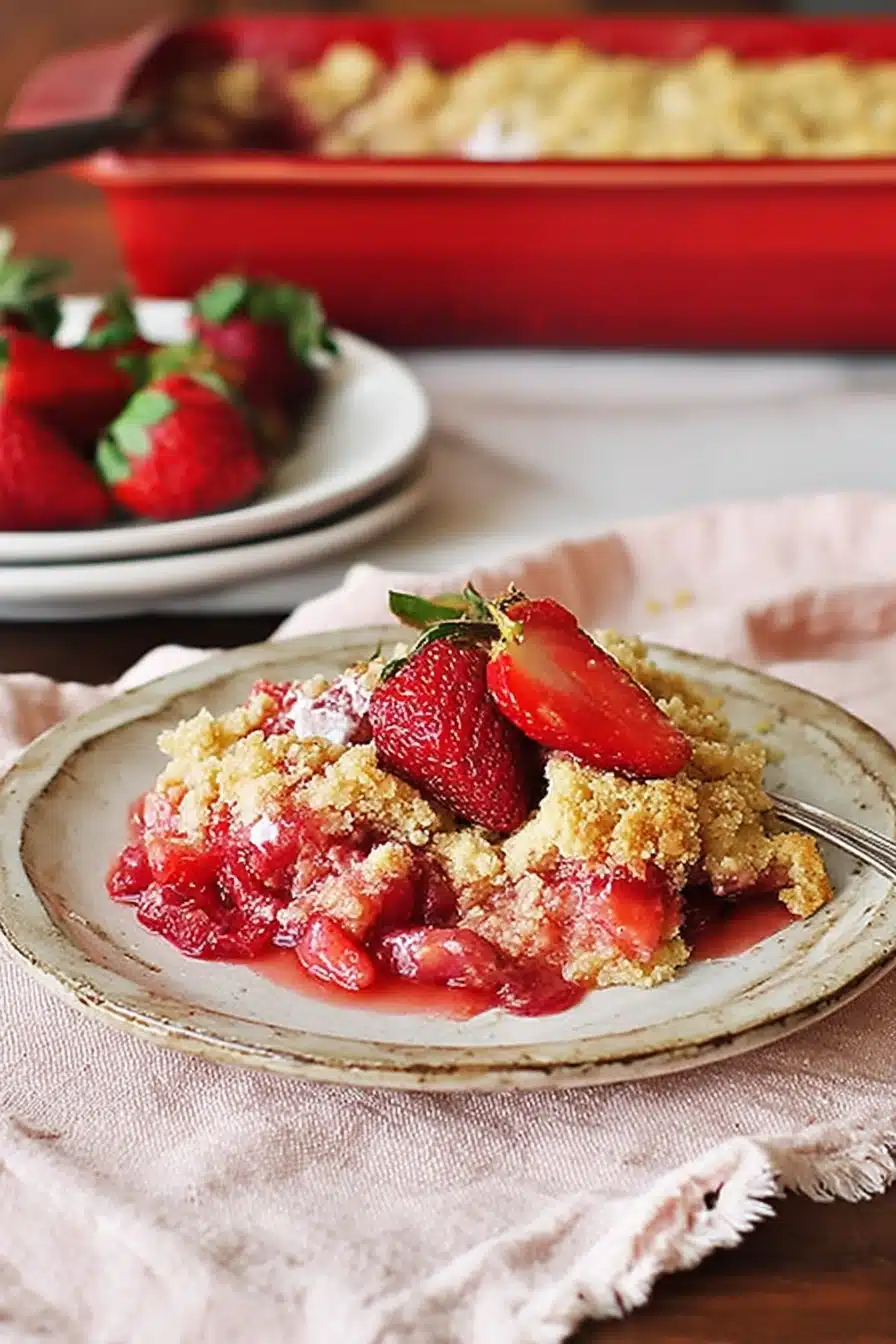 Strawberry Rhubarb Dump Cake