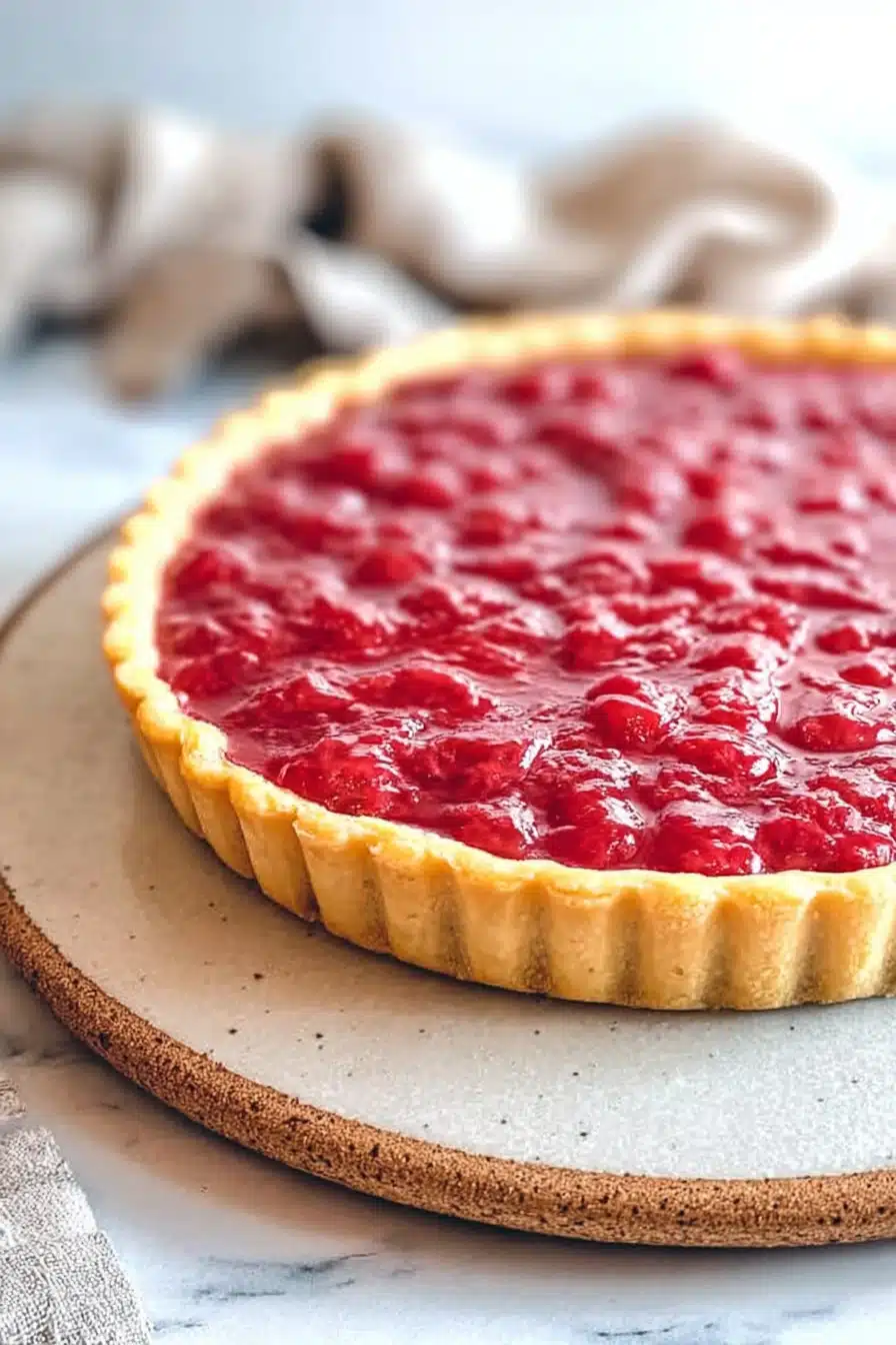 Sweet Rhubarb Custard Tart