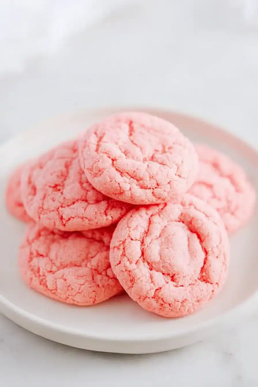 Strawberry Cake Mix Cookies