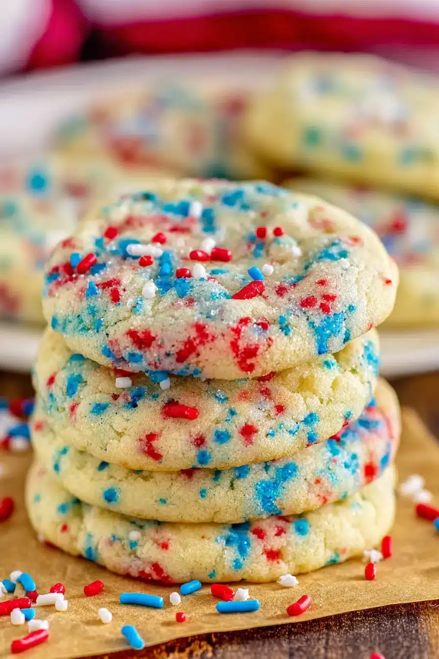 4th of July Sprinkle Cookies