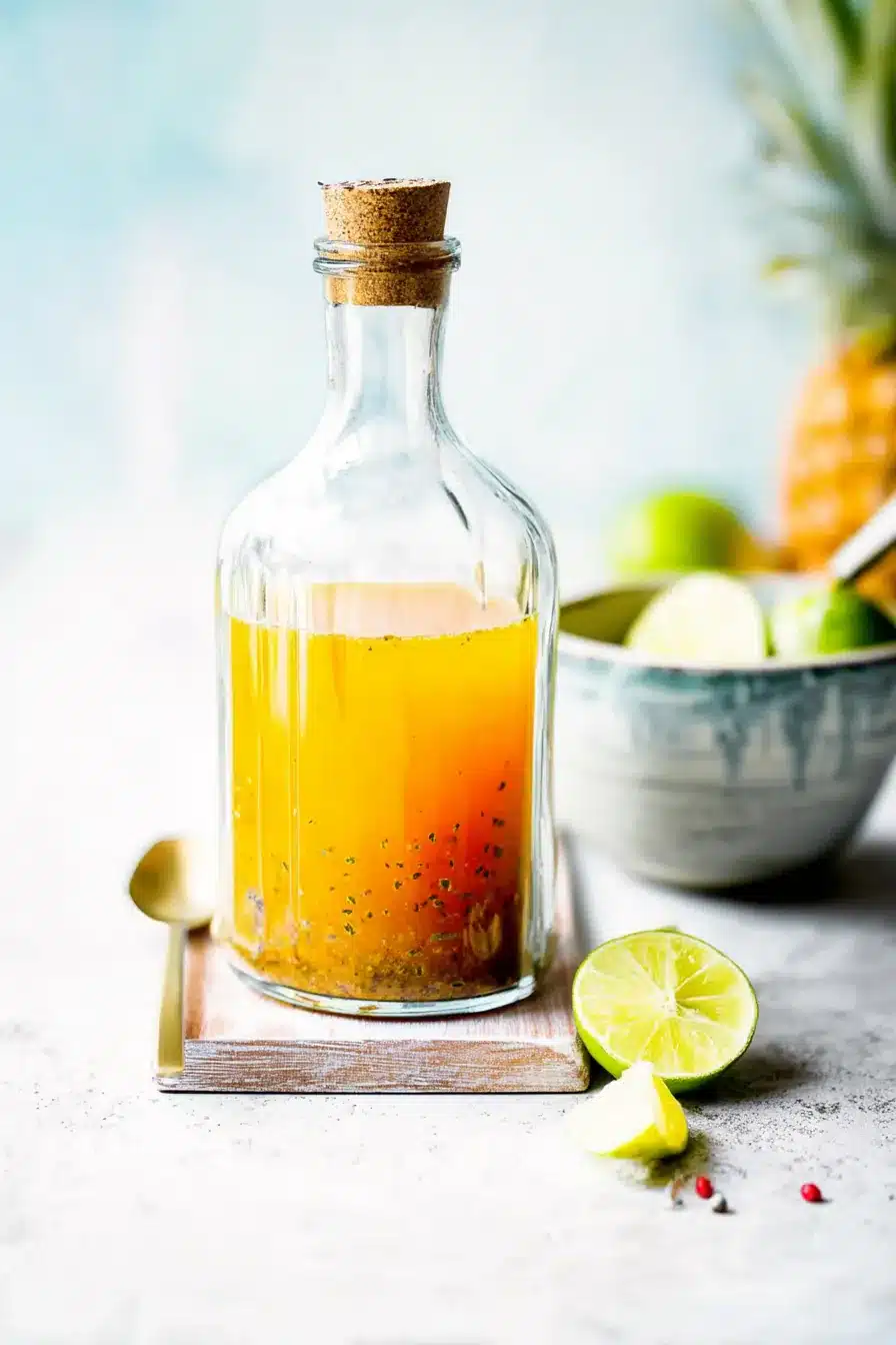 apple cider vinegar drink, healthy drink recipe, pineapple vinegar drink