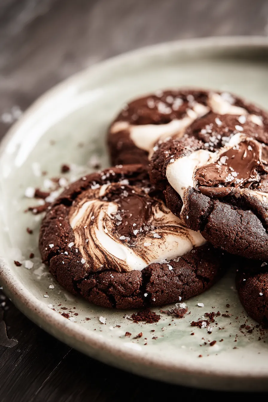 Chocolate Marshmallow Swirl Cookies