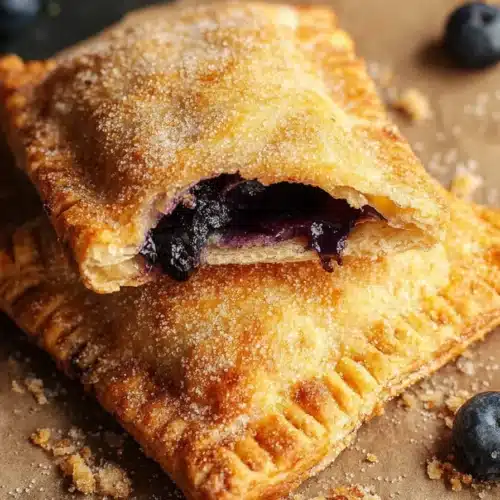 Gluten free blueberry pop tarts with flaky crust and sparkling sugar topping
