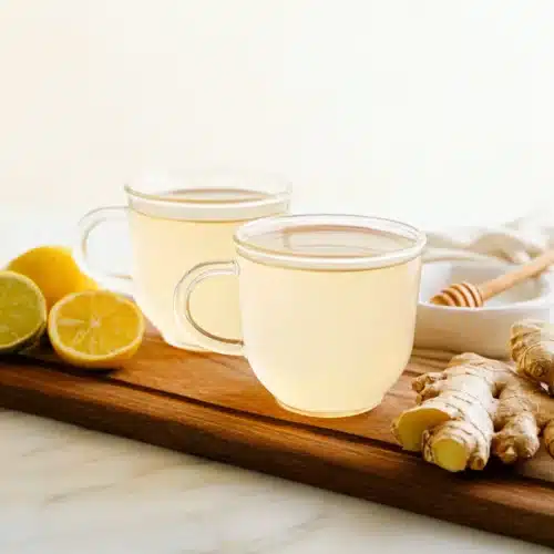 Ginger Tea Recipe for a Warm and Soothing Drink 6 Warm Ginger Tea with lemon and honey in glass mugs