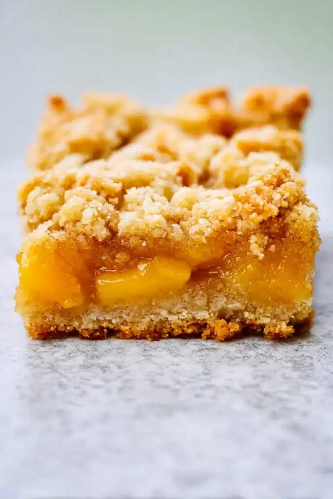 Mango Oatmeal Crumble Bars with juicy mango filling and buttery oat crumble topping