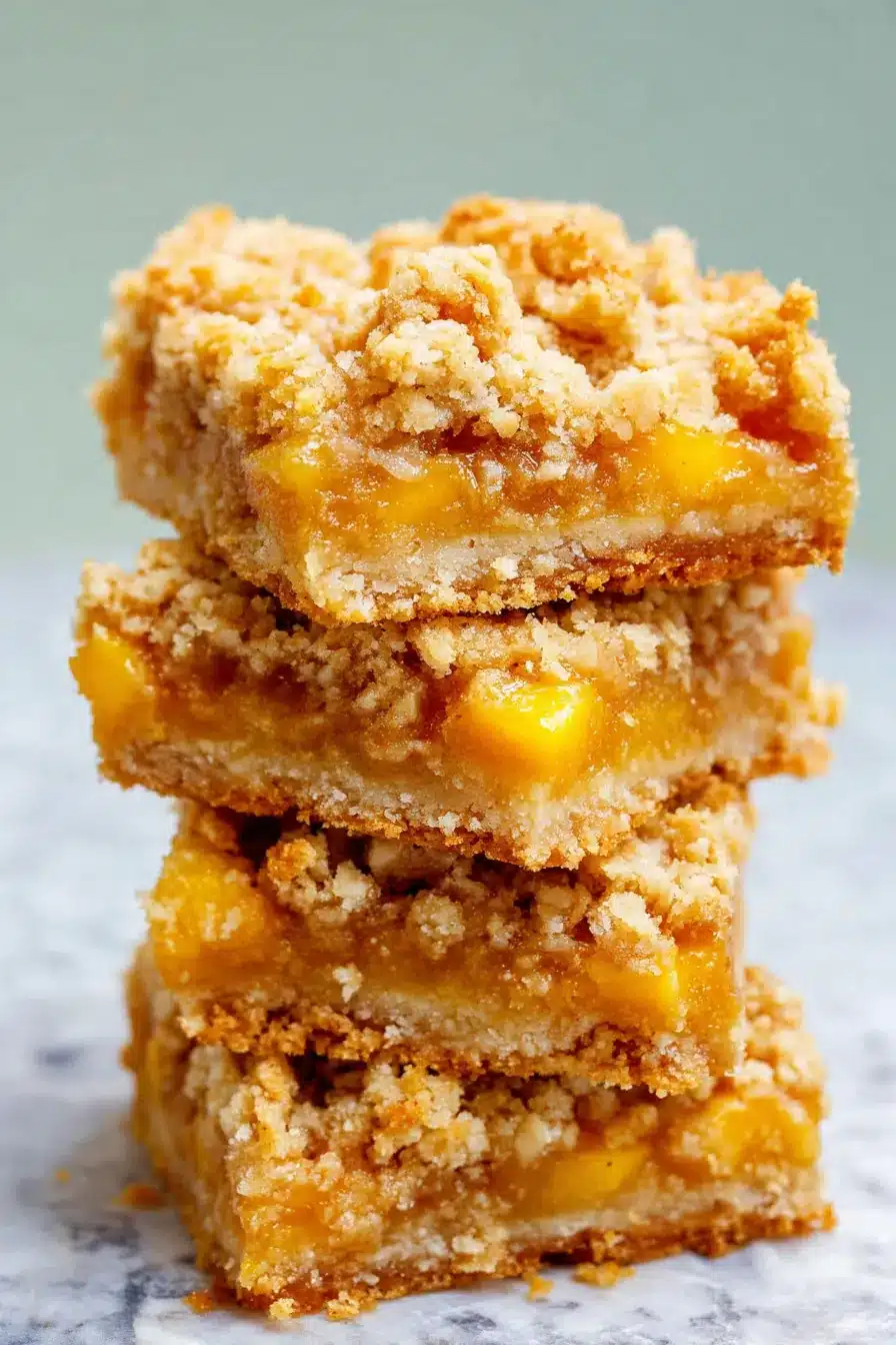 Mango Oatmeal Crumble Bars