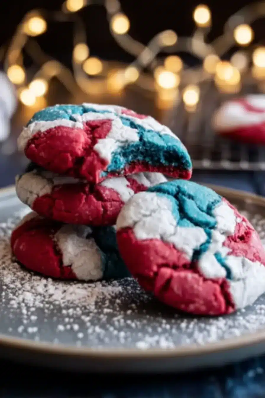 Patriotic Crinkle Cookies