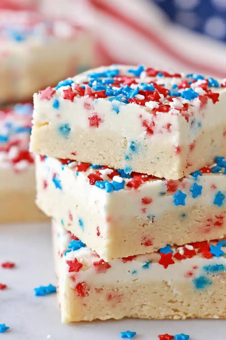 Patriotic Sugar Cookie Bars for the Perfect 4th of July Dessert