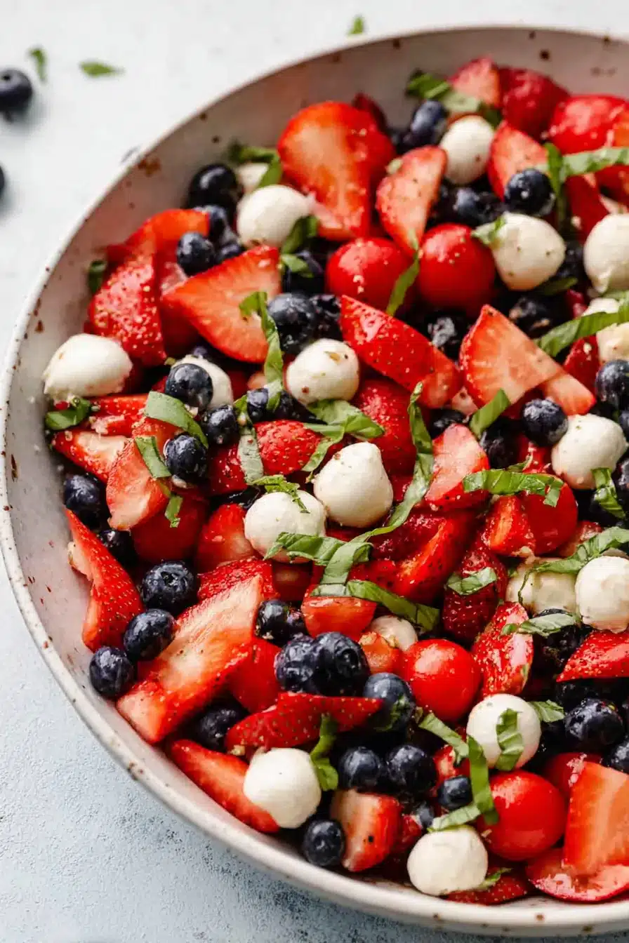 Red White and Blue Caprese Salad