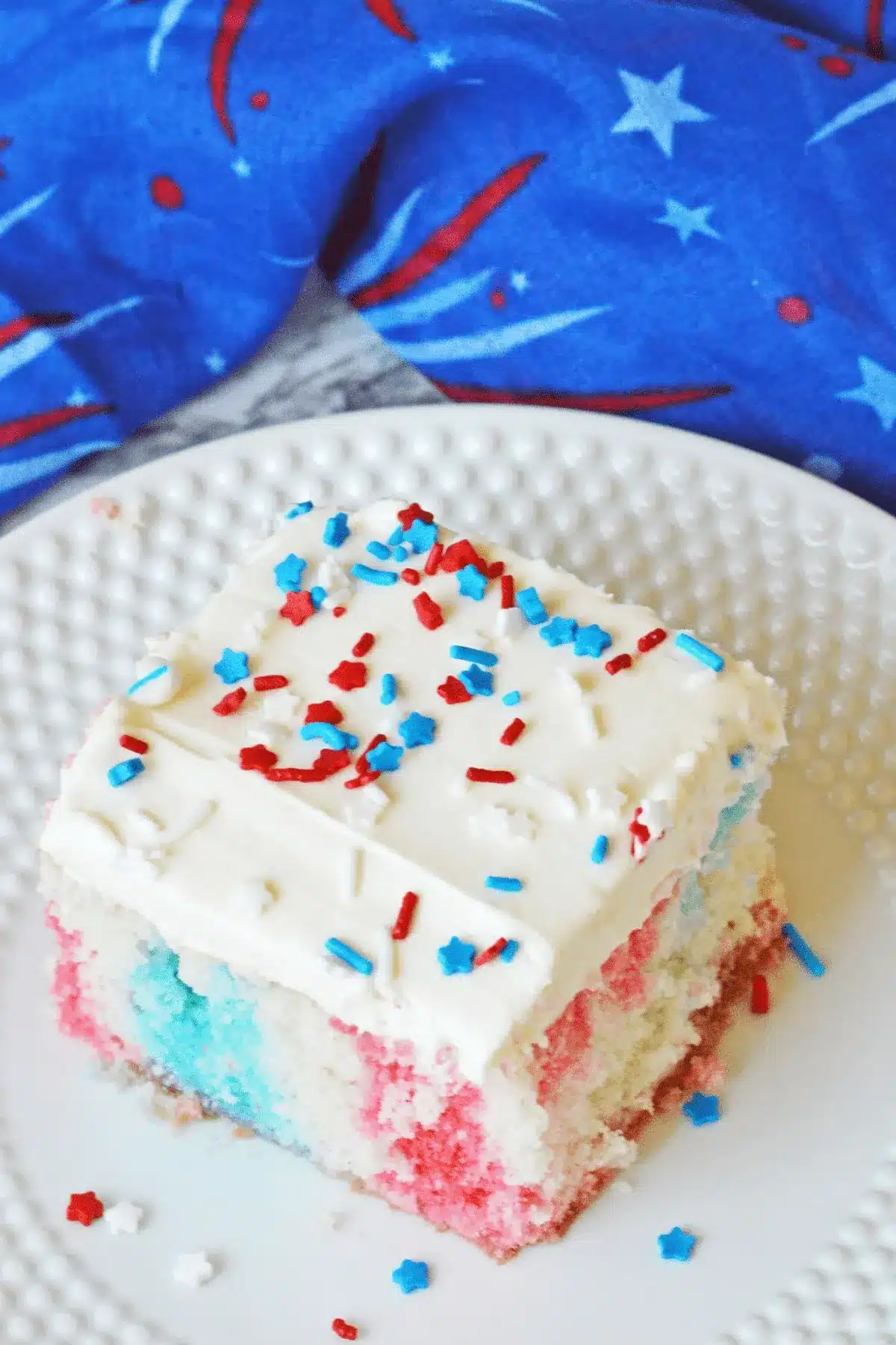 Red White And Blue Poke Cake
