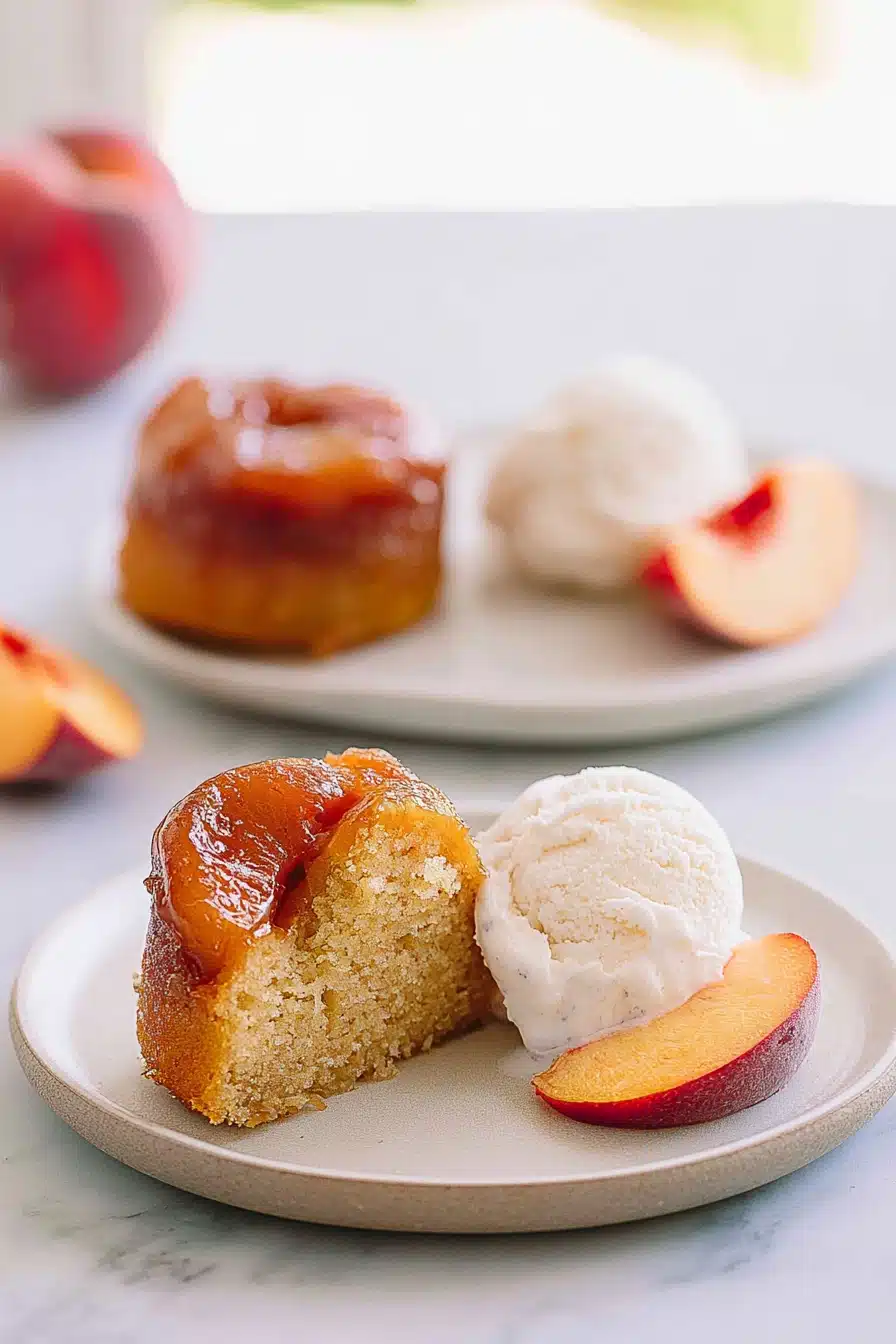 Peach Upside Down Mini Cakes