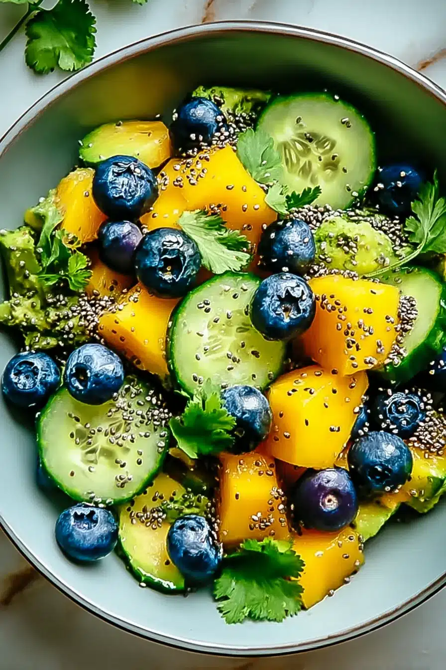 Juicy Mango Cucumber Salad