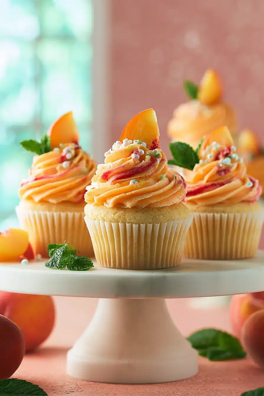 Peach Bellini Cupcakes