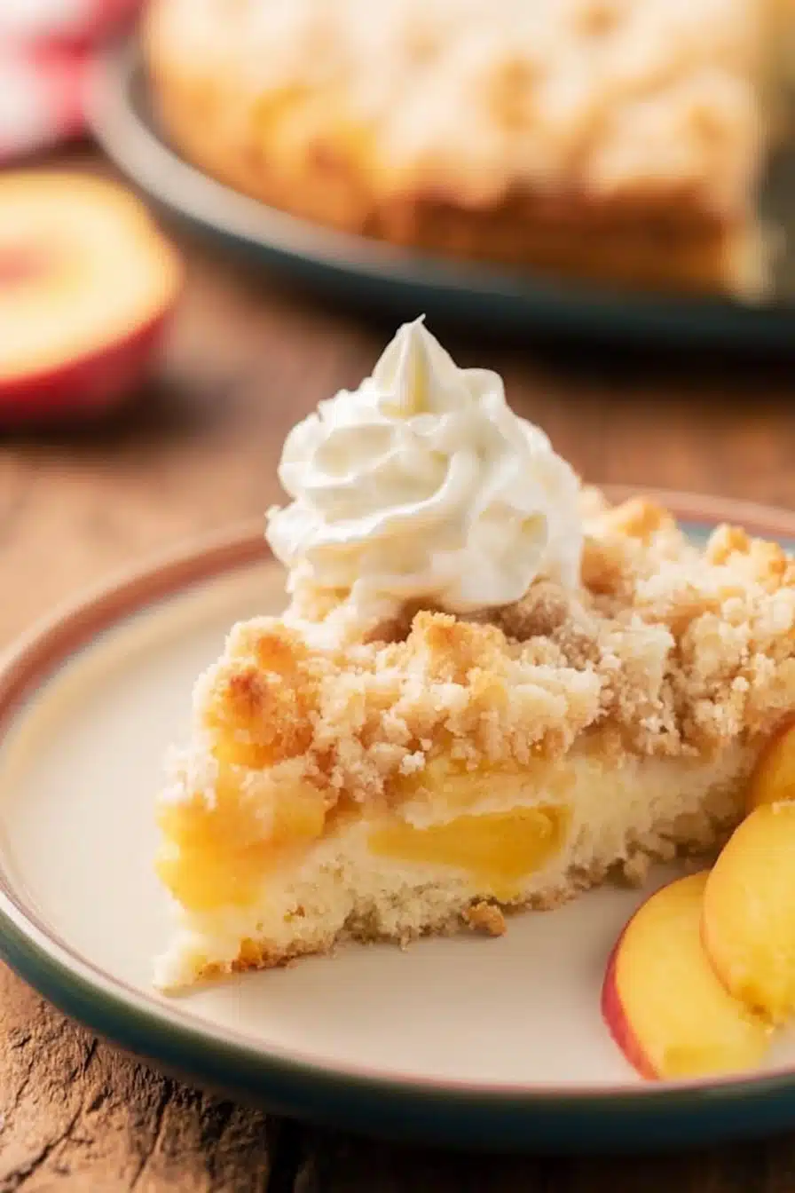 Easy Italian Peach Crumb Cake