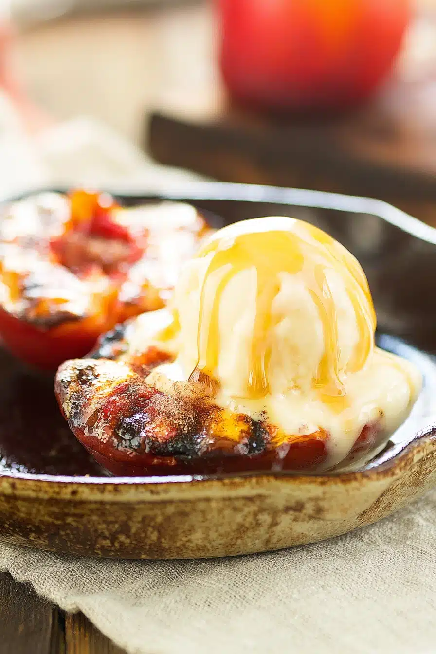 Grilled Peaches with Cinnamon and Brown Sugar