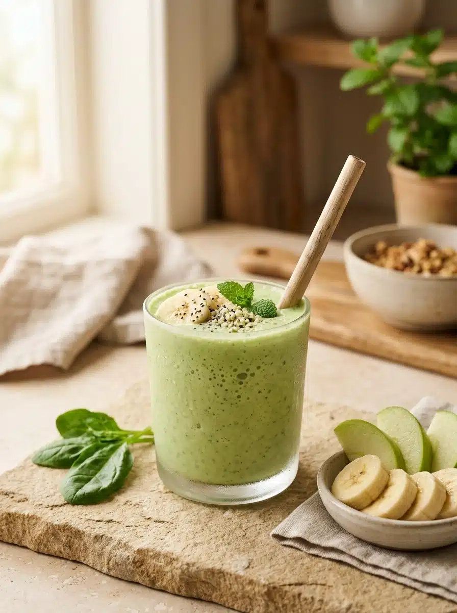 Spinach Green Apple Smoothie Recipe That’s Fresh, Creamy, and Easy