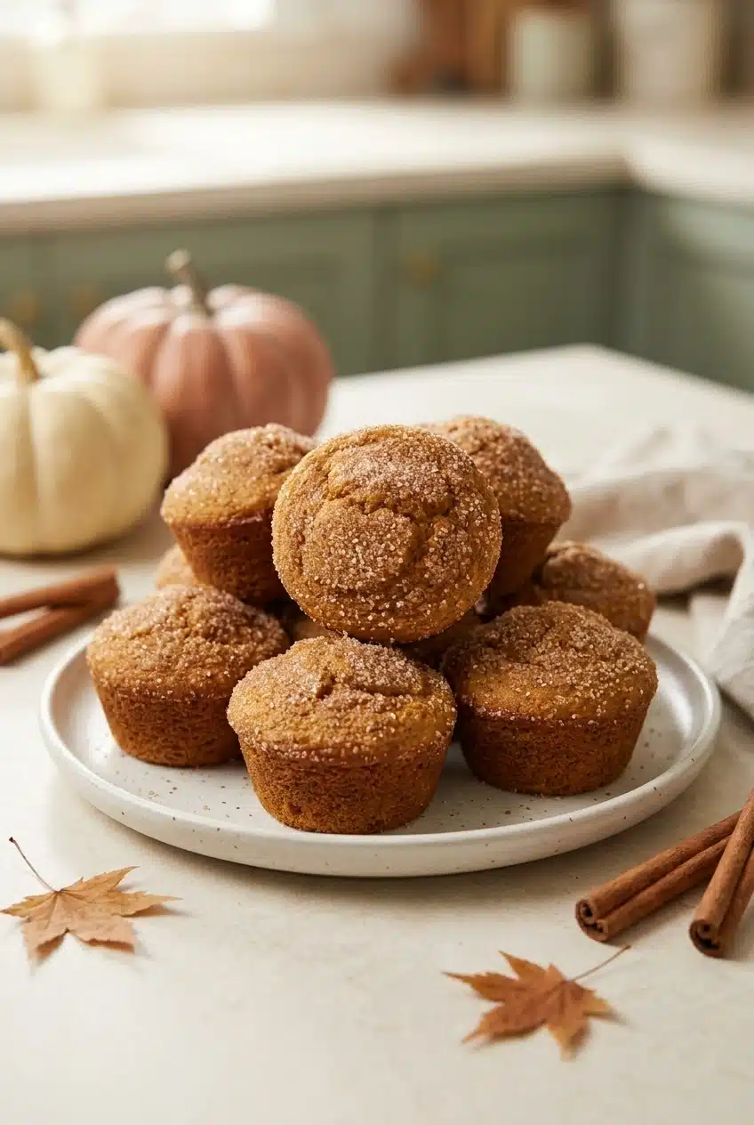 Donut Pumpkin Muffins With Cinnamon Sugar