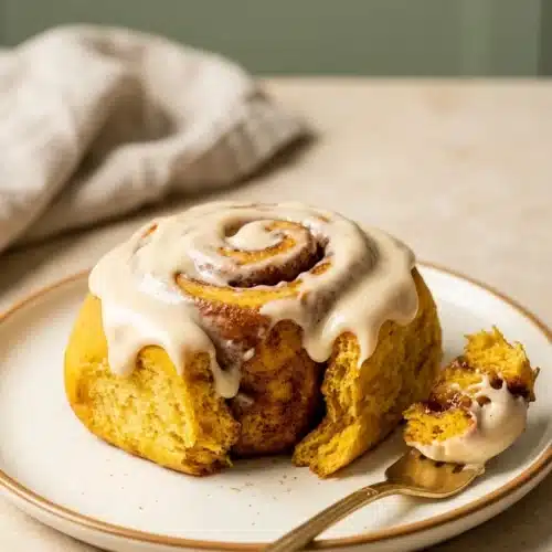 Fluffy and Soft Pumpkin Cinnamon Rolls With Maple Frosting 7 Fluffy and soft pumpkin cinnamon roll with maple cream cheese frosting