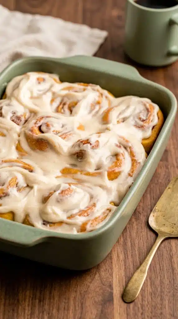 Pumpkin Cinnamon Rolls: Cozy, Soft, and Delicious 5 Fresh Pumpkin Cinnamon Rolls with brown butter cream cheese frosting