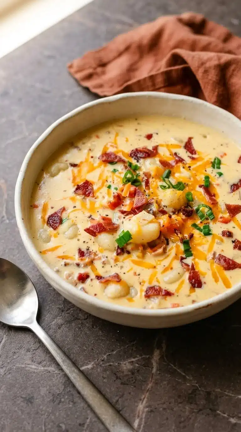 Bacon Cheddar Gnocchi Soup: Easy, Rich, and Creamy