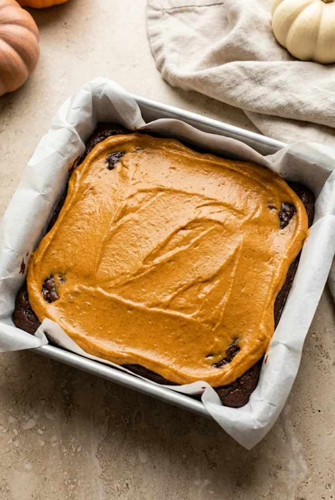 Easy Pumpkin Brownies That Are Rich, Fudgy, and Delicious 3 Easy Pumpkin Brownies with creamy pumpkin cheesecake layered over chocolate batter