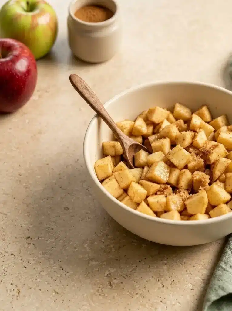 Cinnamon Apple Bread: Easy, Moist, and Perfect for Thanksgiving 2 Cinnamon Apple Bread filling with chopped apples, brown sugar, and cinnamon